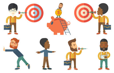 有效的企業(yè)管理培訓(xùn)計劃和領(lǐng)導(dǎo)力發(fā)展咨詢服務(wù)平面圖標(biāo)集抽象矢量插圖